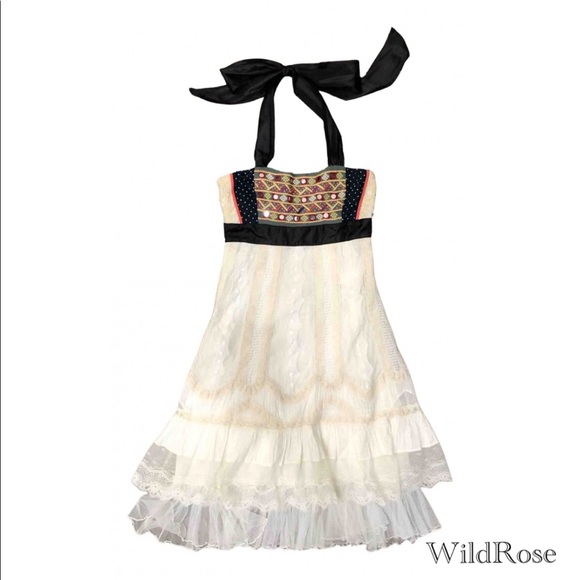 Anthropologie Zehavale White Lace Halter Dress 2 - Picture 6 of 13